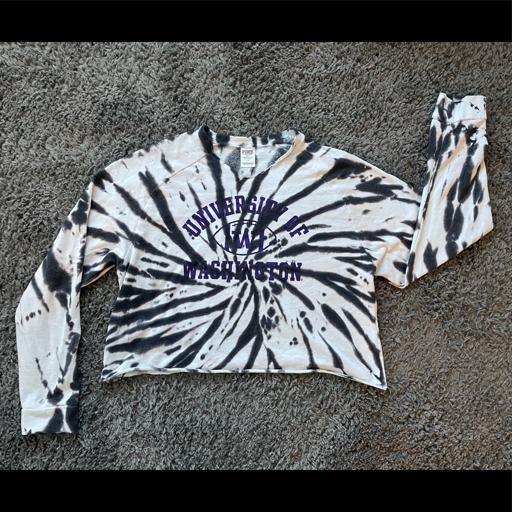 University of Washington Huskies Crew Neck Crop